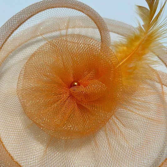 Orange Fascinator Hat | Baby Girl Headband