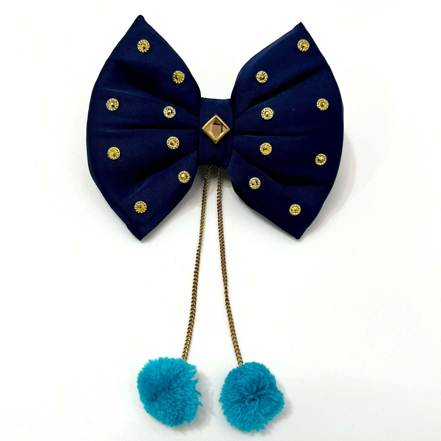 Navy Blue Hair Bow Clip