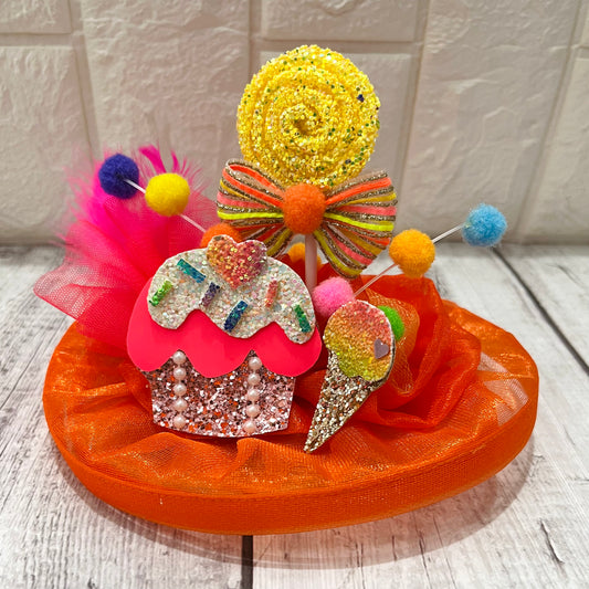 Candy Land Fascinator Hat | Designer Baby Girl Soft Nylon Headband