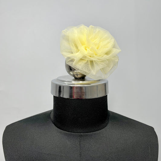 Pastel Yellow Flower Fascinator | Baby Girl Headband