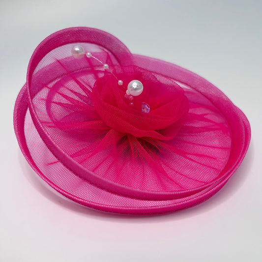 Pink Pearls Fascinator | Princess Twisted Hair Clip