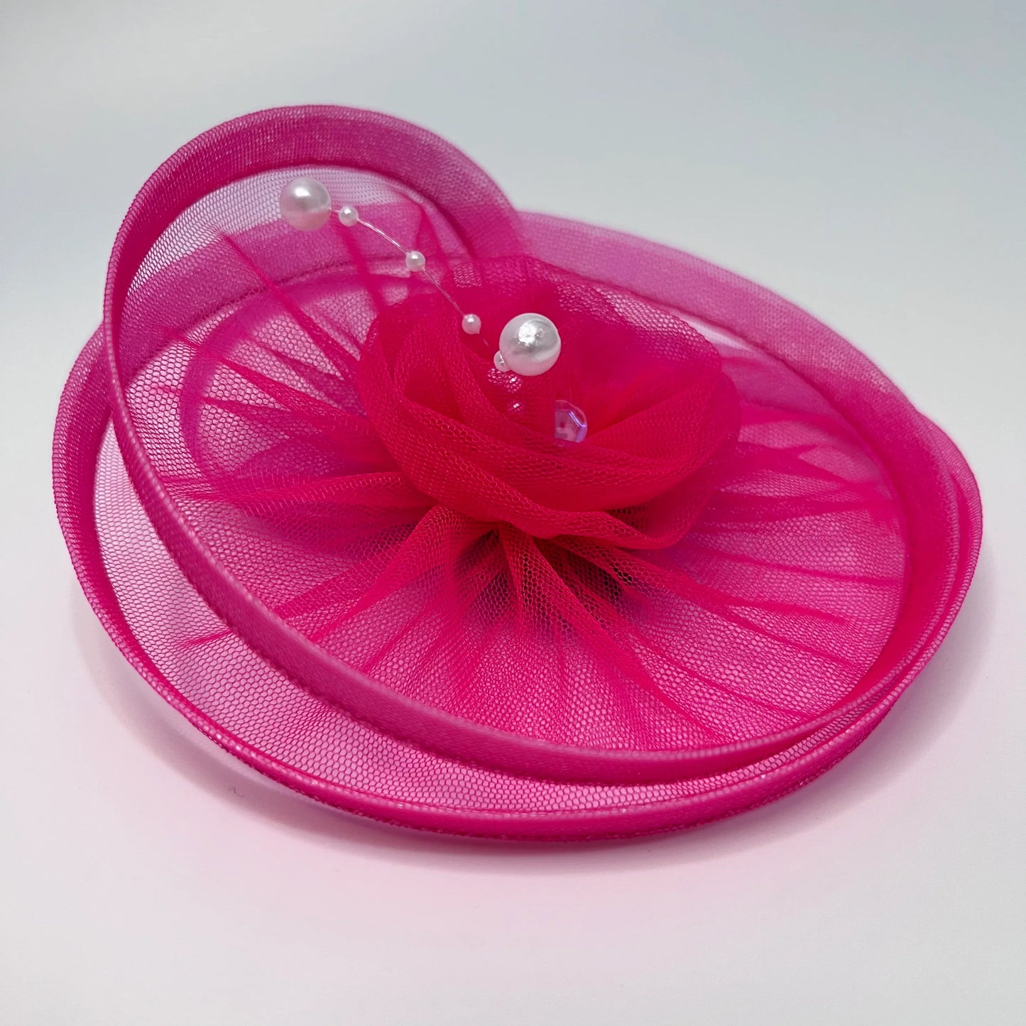 Pink Pearls Fascinator | Princess Twisted Hair Clip