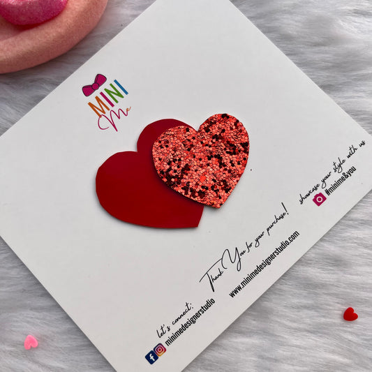 Happy Hearts Red Hair Clip for Her