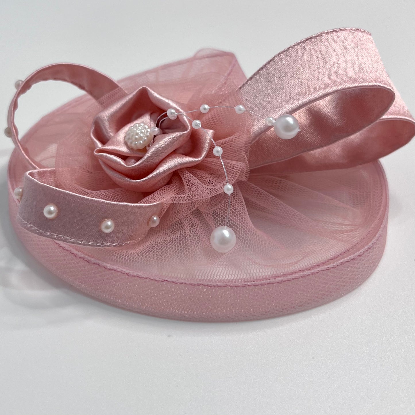 Blush Pink Fascinator Hat | Women Alligator Hair Clip