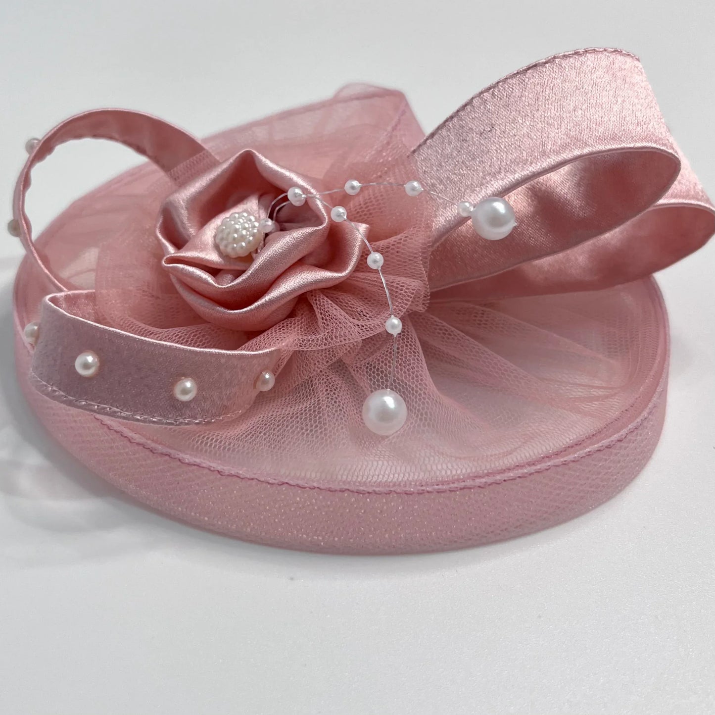 Blush Pink Fascinator Hat | Women Alligator Hair Clip