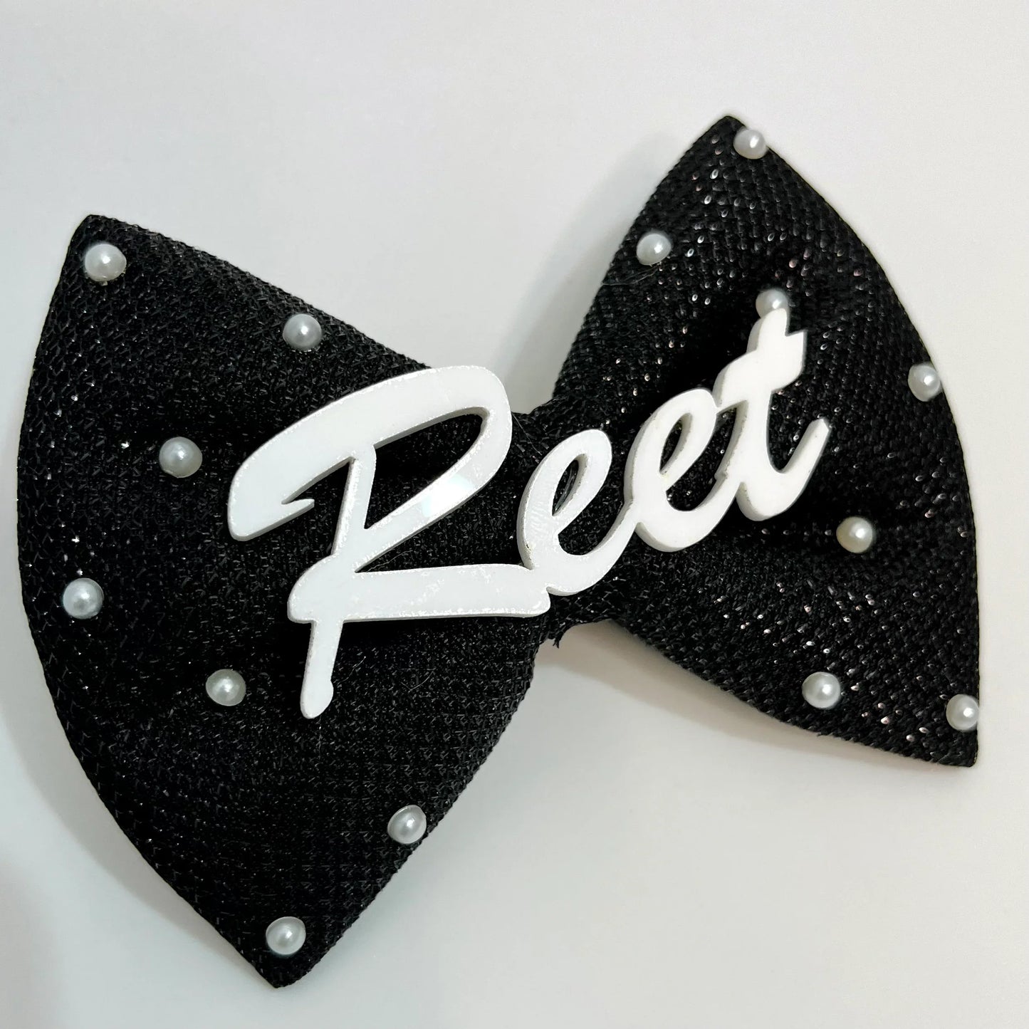 Personalised Name Black Bow | Customised Hair Accessories