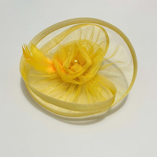 Princess Belle Yellow Fascinator | Headband for Baby Girl