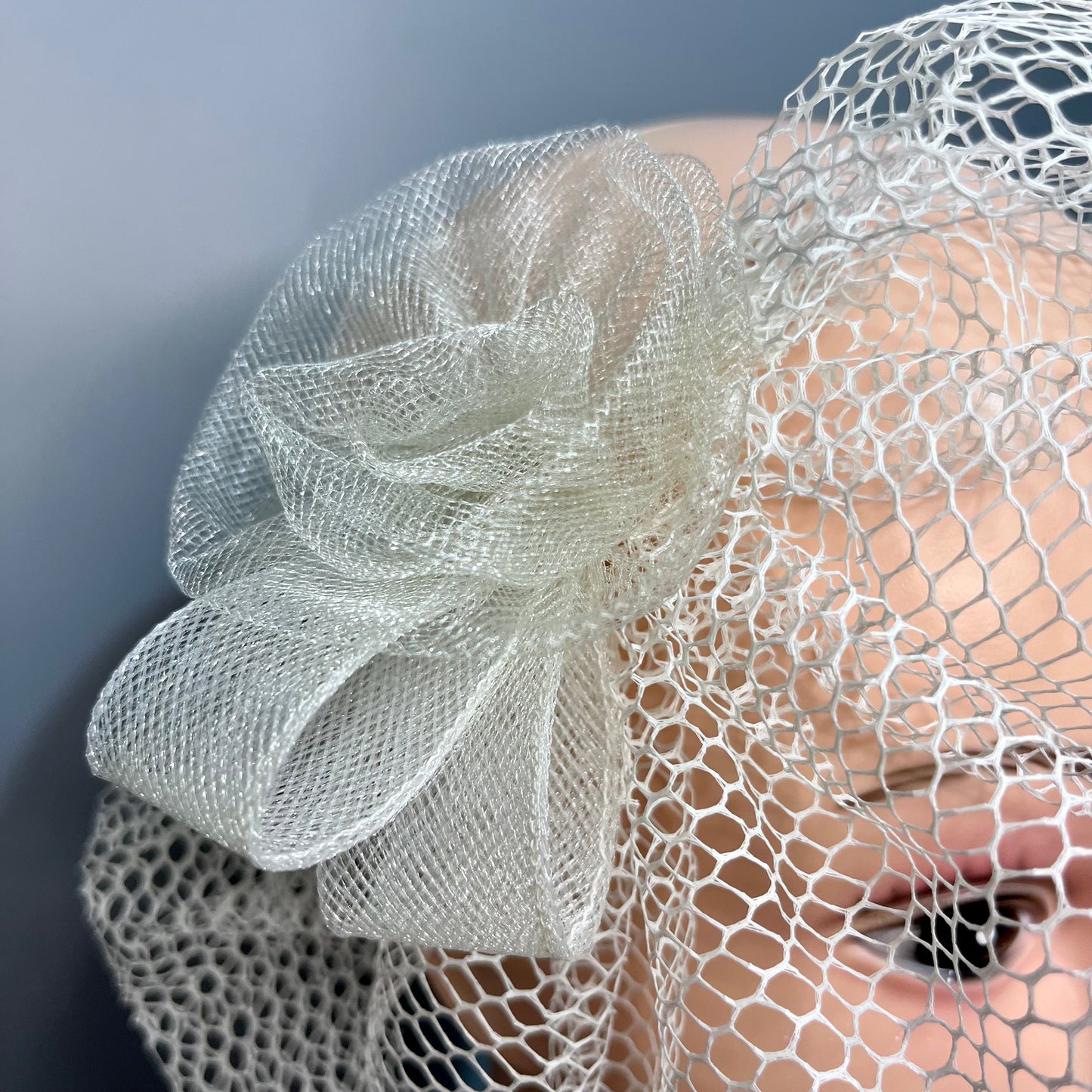 VICTORIA Ivory Veil Fascinator | Cocktail Party Millinery Veil Fascinator