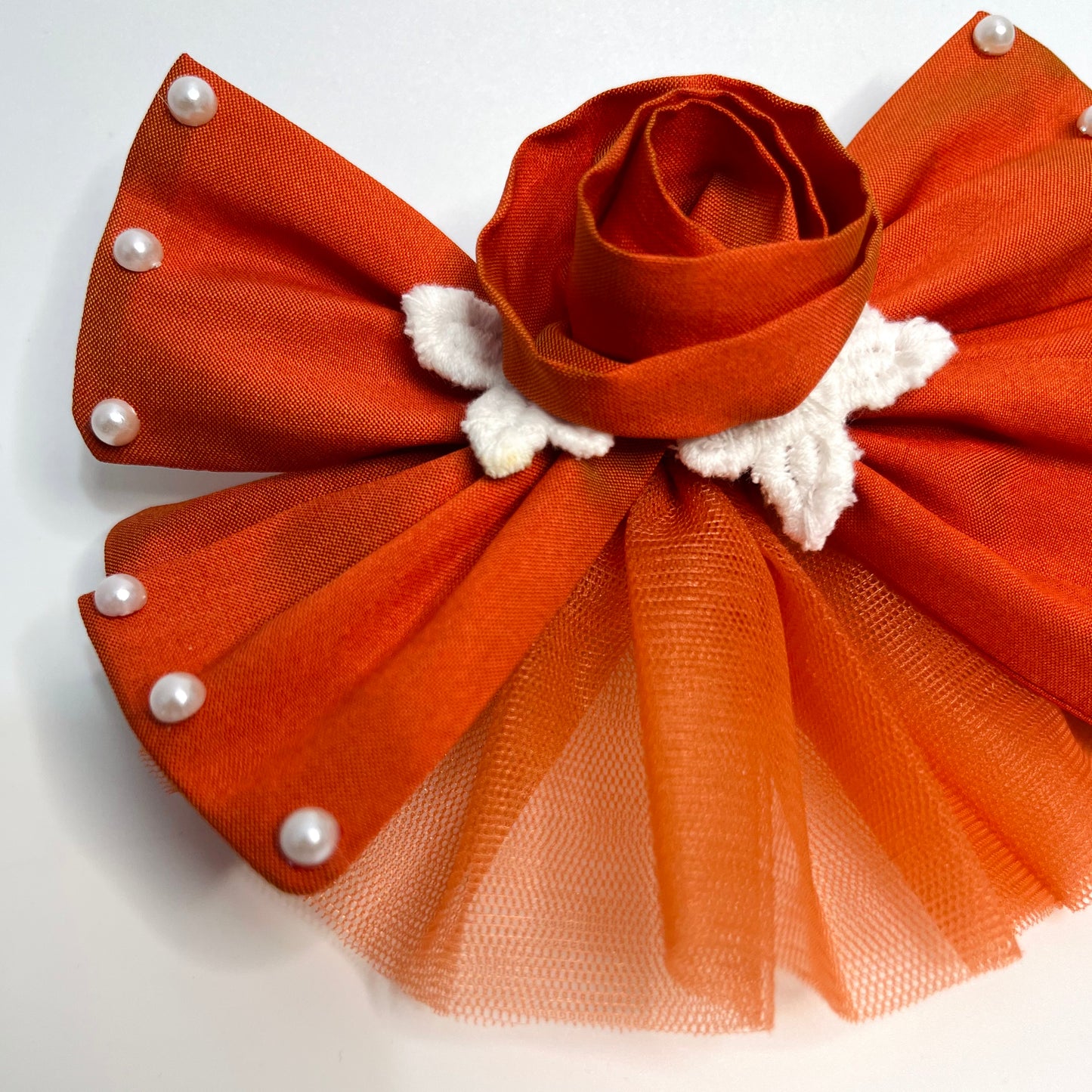 Princess Moana Rust Red Flower Fascinator | Theme Hair Accessories