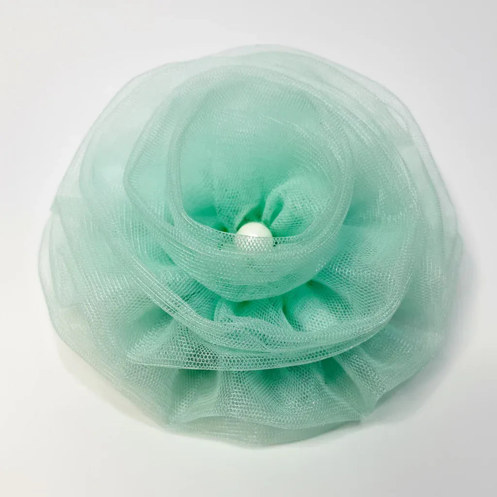 Princess Tiana Sea Green Flower Fascinator | Hair Clip