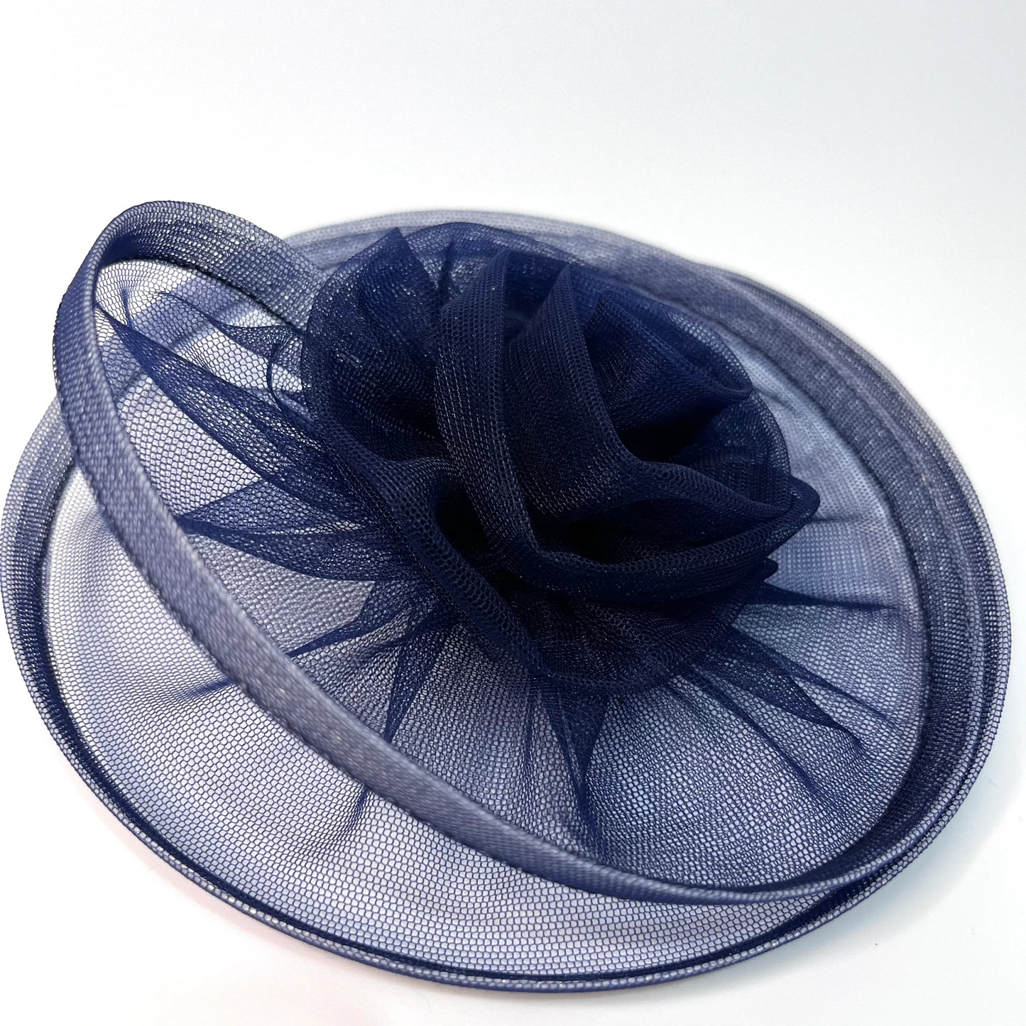 Navy Blue Fascinator Hat | Alligator Hair Clip