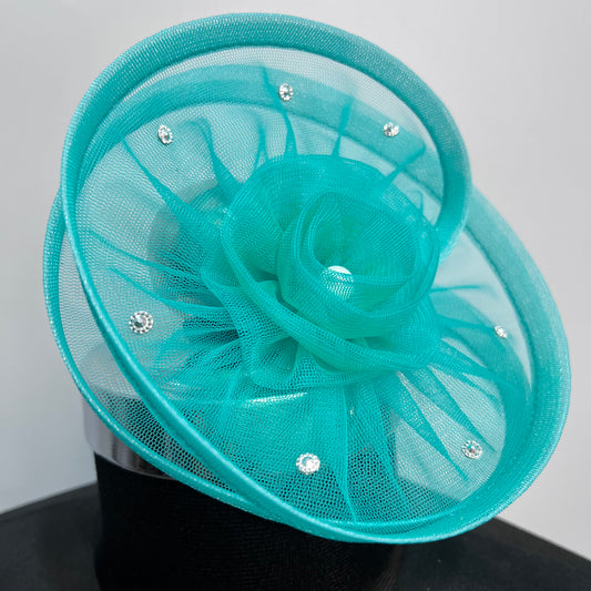 Sea Green Elegance Twisted Fascinator