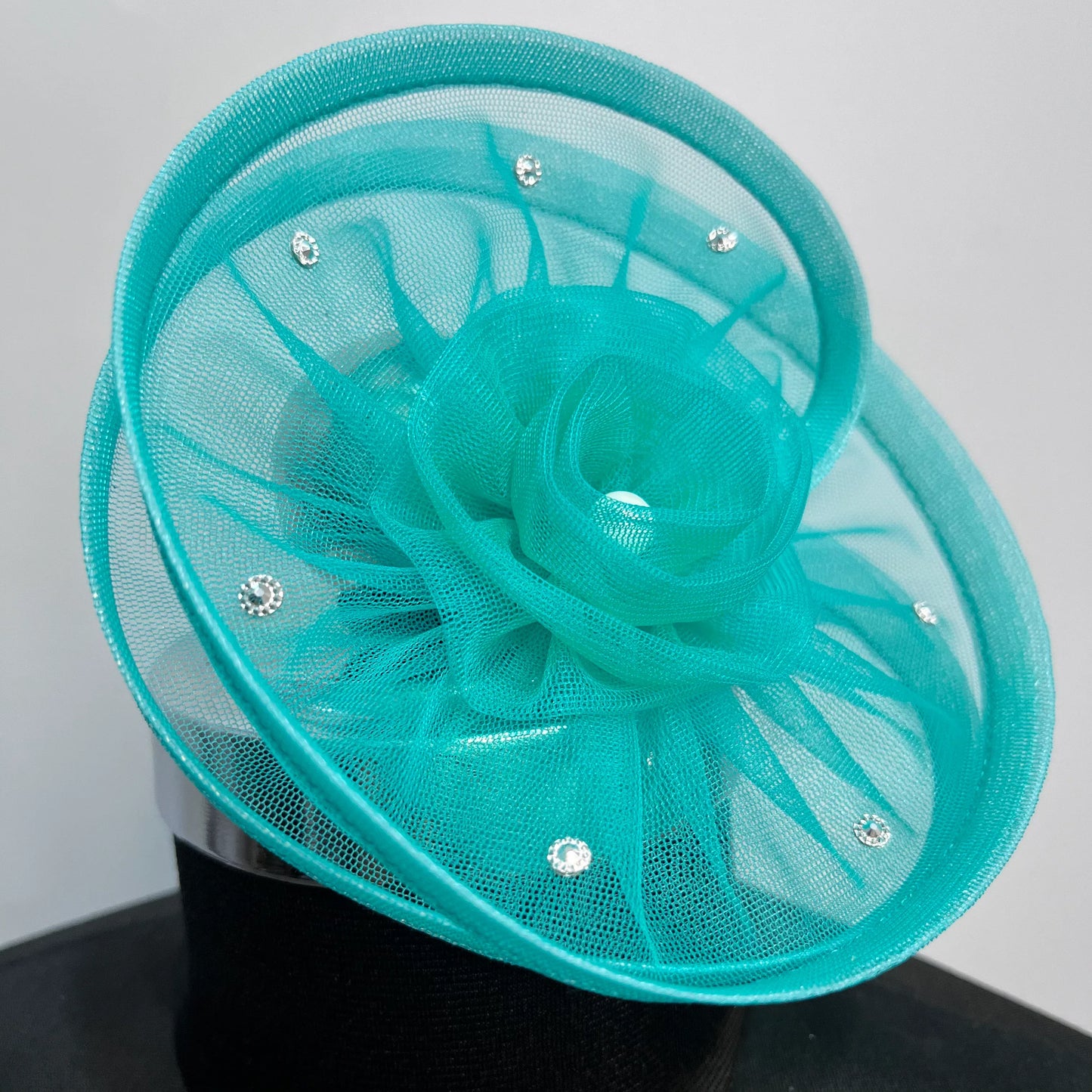 Sea Green Elegance Twisted Fascinator