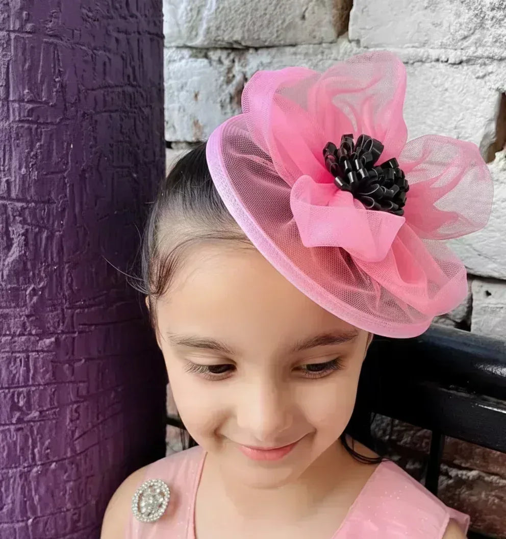 Dusky Pink Flower Fascinator Hat | Birthday Hair Clip