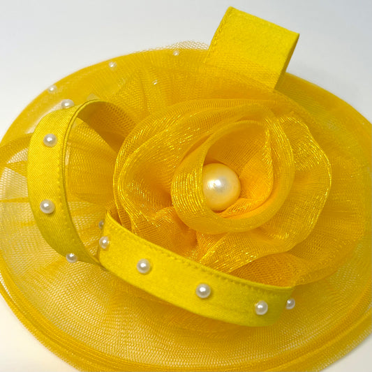 Princess Belle Yellow Fascinator | Women alligator hair clip
