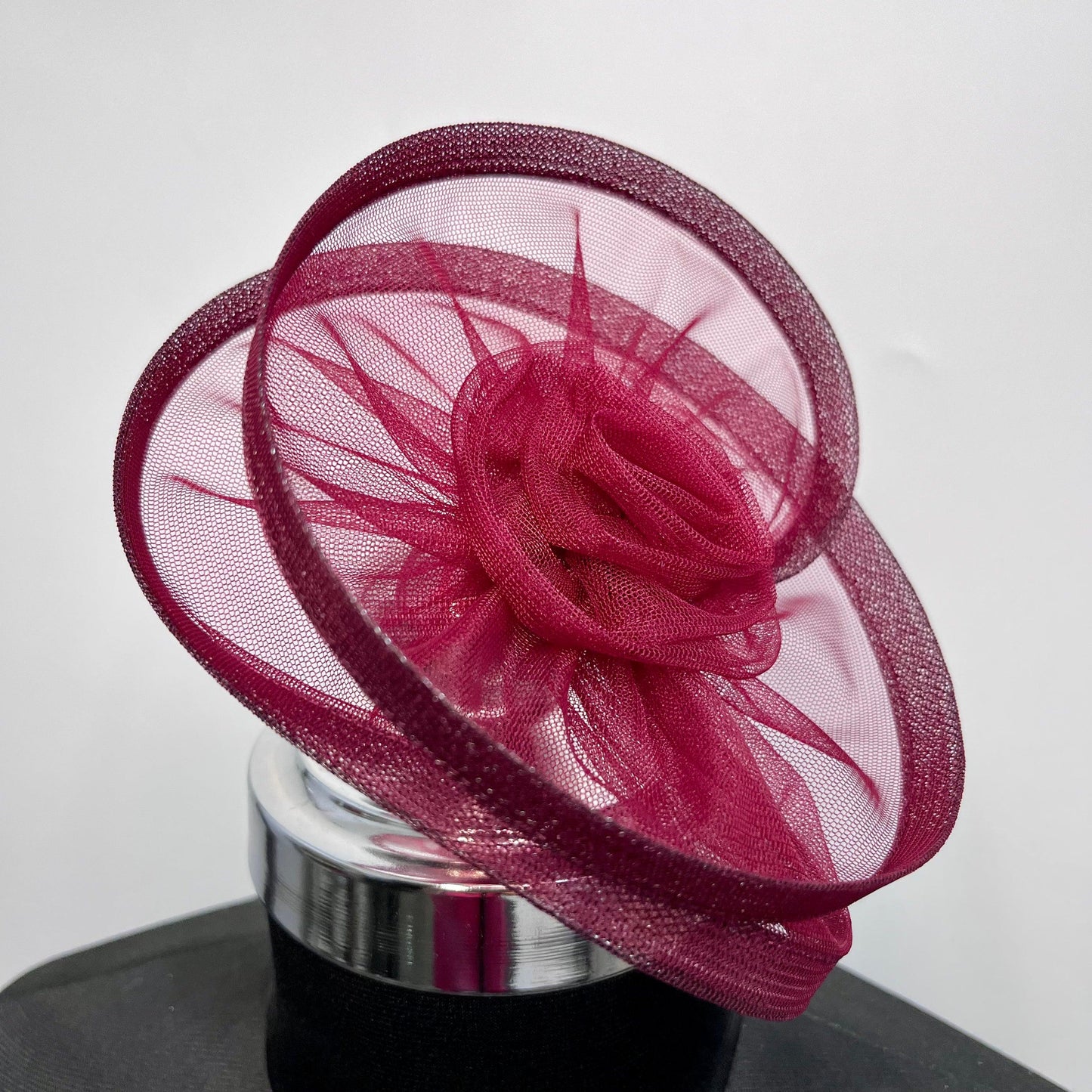 Wine Twisted Fascinator Headband | Princess Hair Accessory