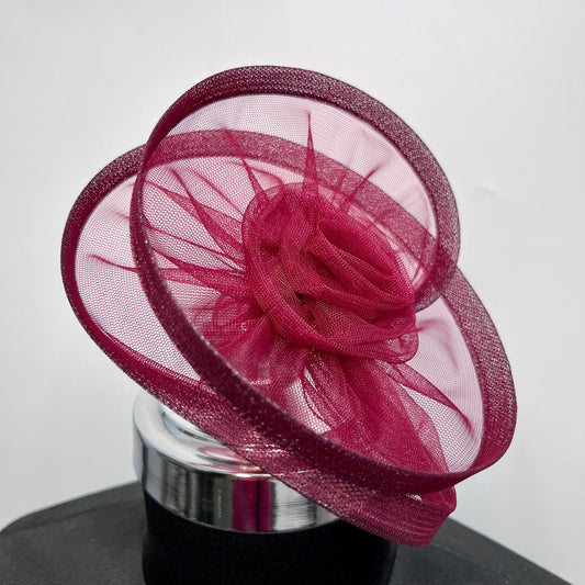 Wine Twisted Fascinator Headband | Princess Hair Accessory
