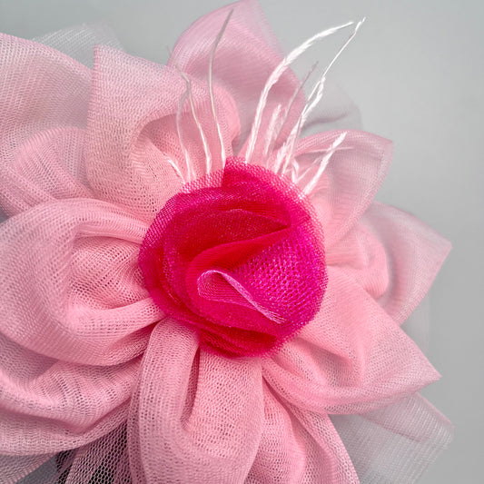 Lovely Day Flower Fascinator | Designer Pink Flower Fascinator