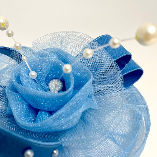 Cinderella Hair Clip | Blue Fascinator