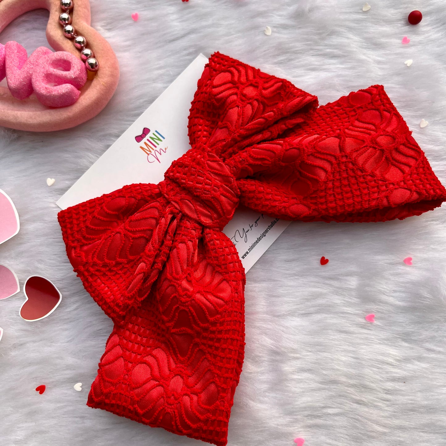 Red Hair Bow | Baby Girl Nylon Headband