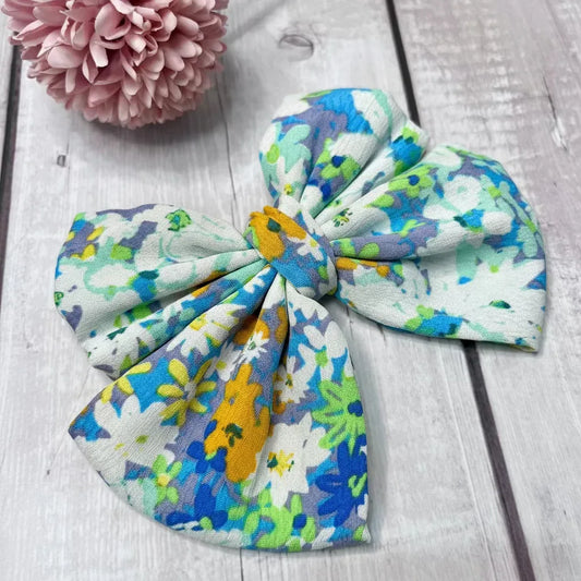 Floral Beauty Multi Layered Bow Hair Clip