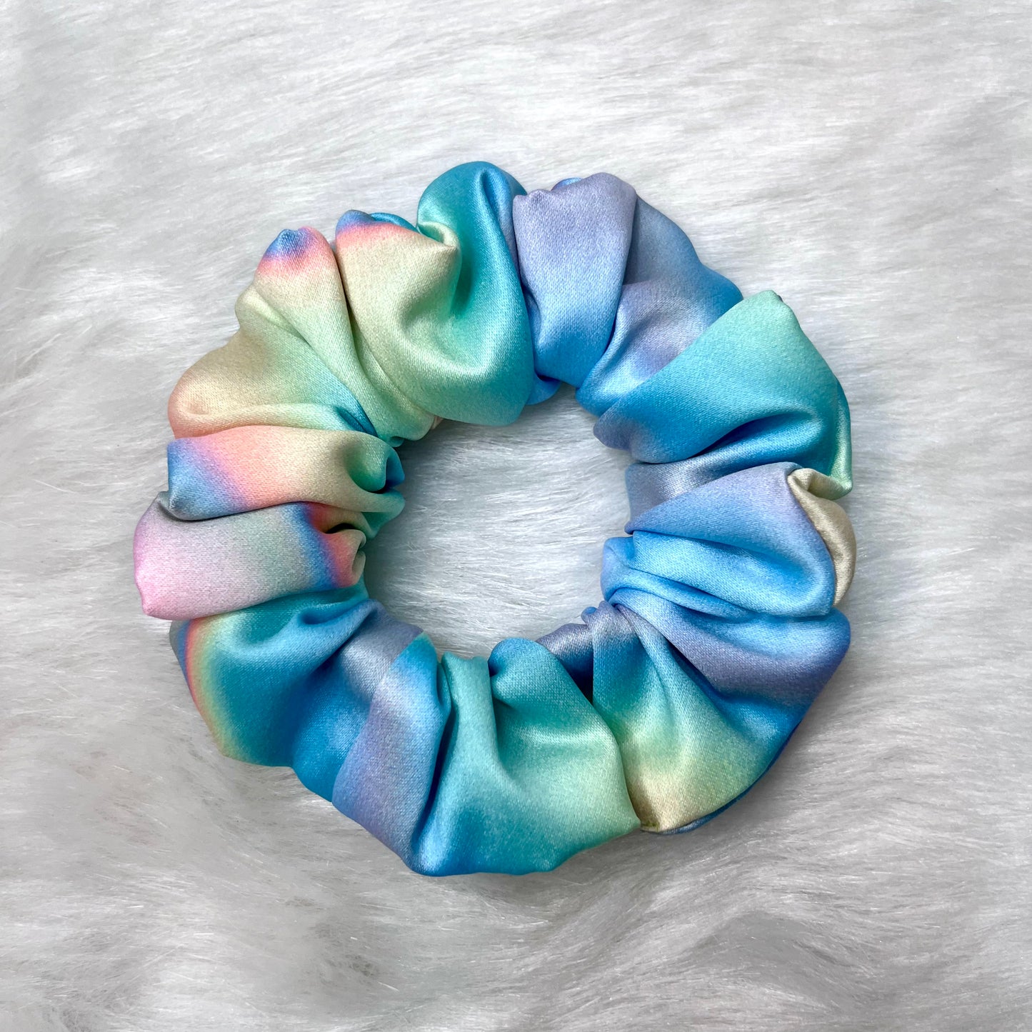 LOVELY RAINBOW Satin Scrunchie