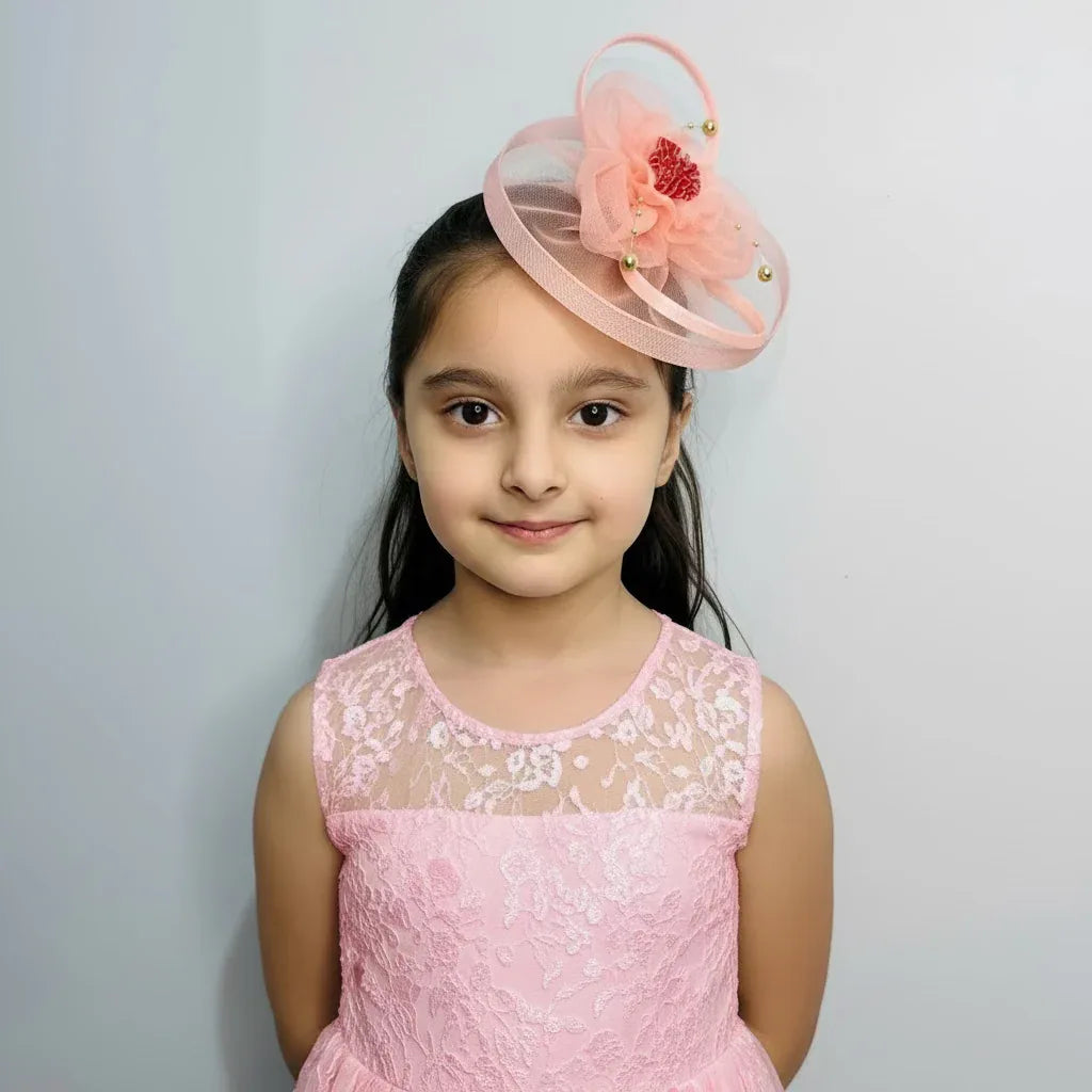 BEAUTY BUSH Fascinator Hat | Baby Girl Nylon Soft Headband