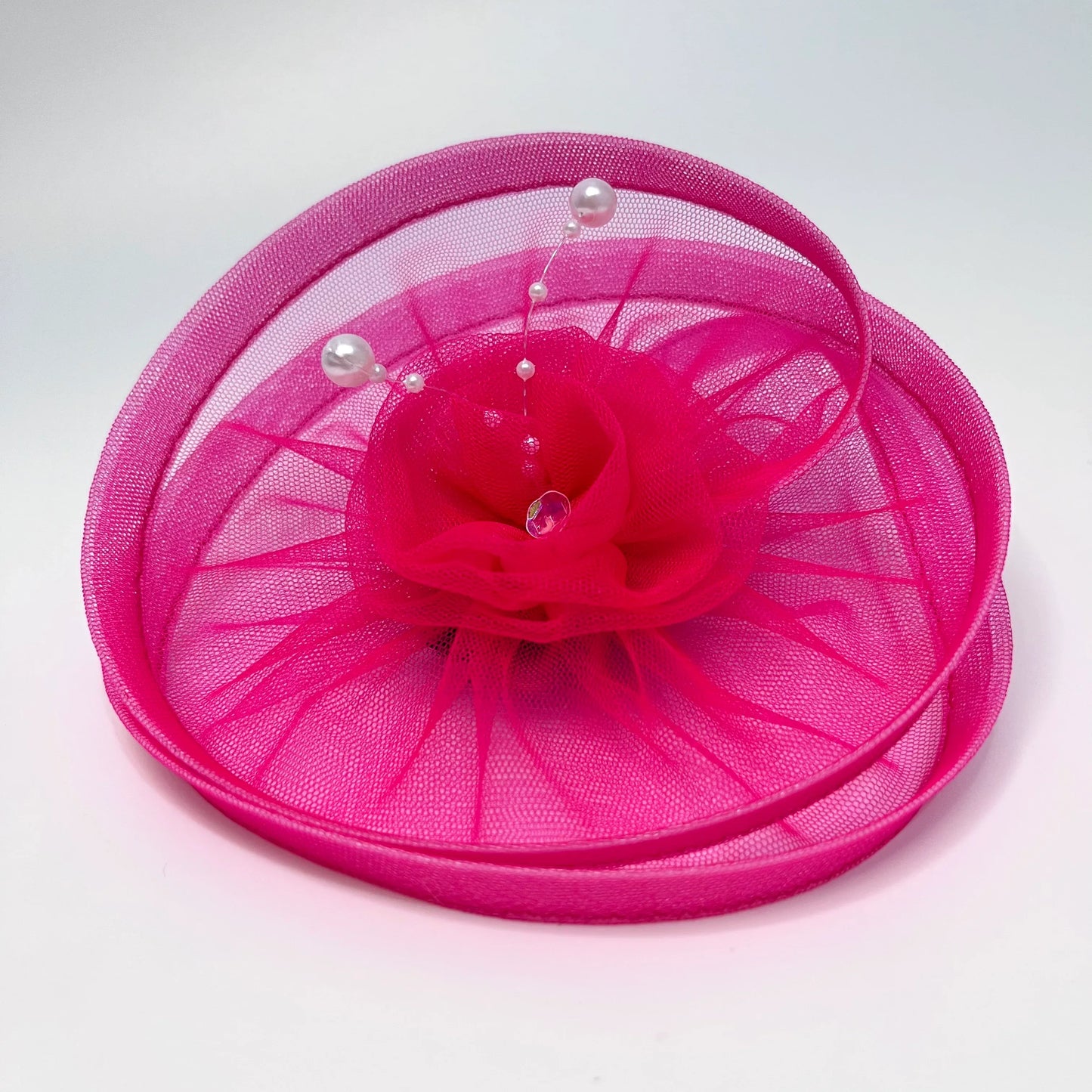 Pink Pearls Fascinator | Baby Girl Birthday Hair Clip