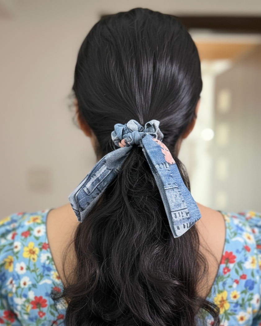 scrunchie, bobby pins, hair clips