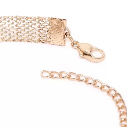 Multicolor Crystal Choker Necklace – Pastel Stone Statement Jewelry