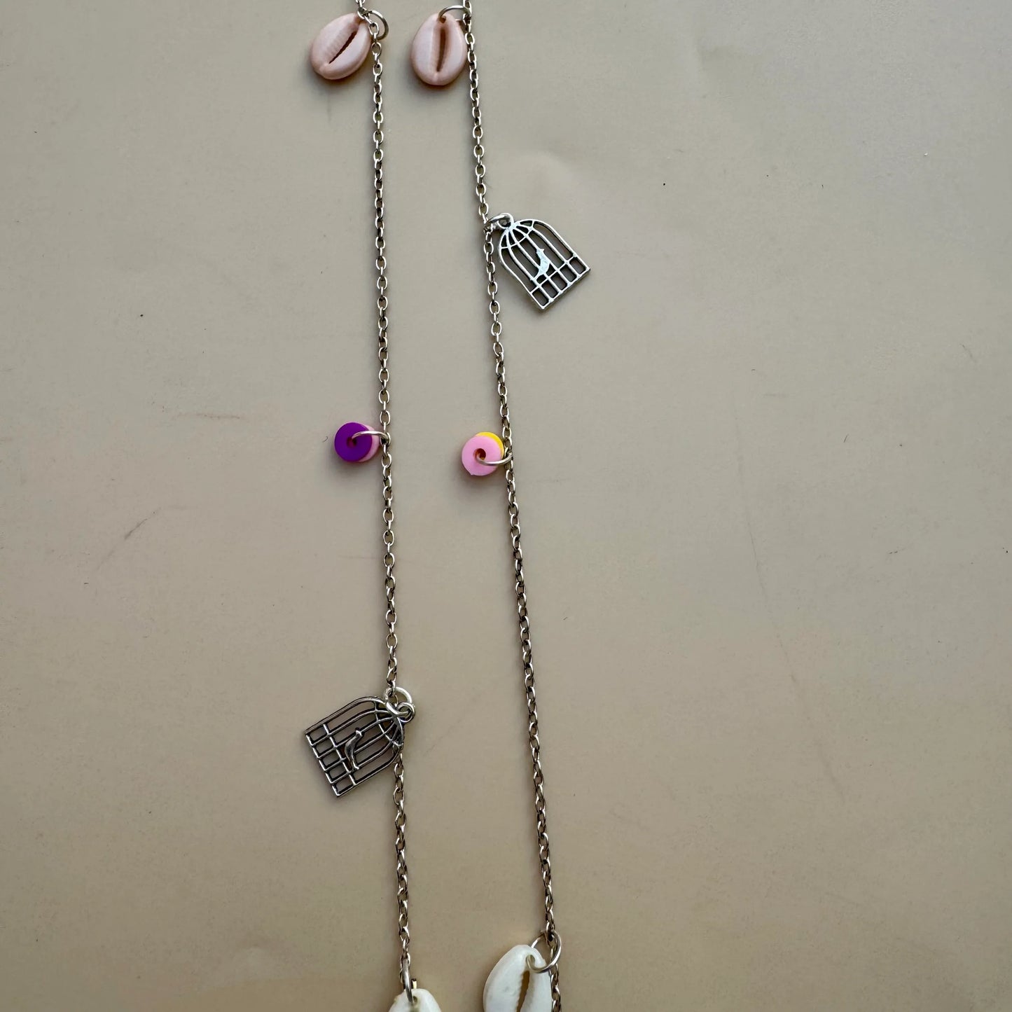 Shell & Charm Silver Hair Chain