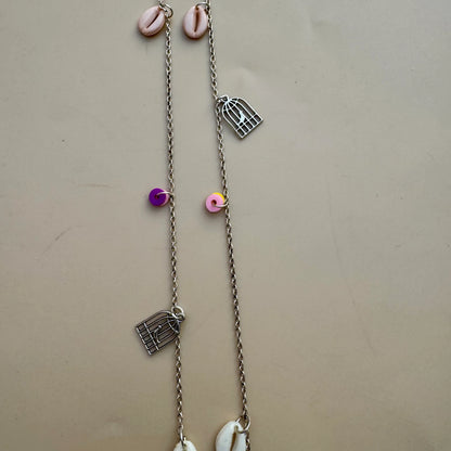 Shell & Charm Silver Hair Chain