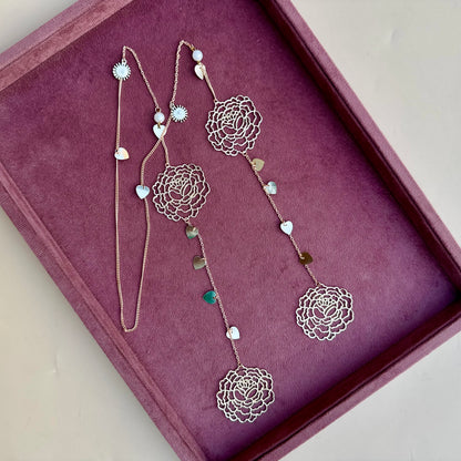 Rose Cascade Hair Chain