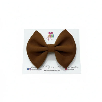Camel Brown Bow Hair Clip