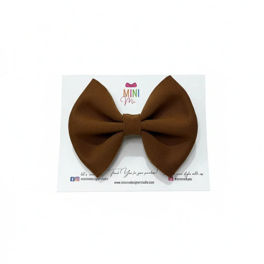 Camel Brown Bow Hair Clip