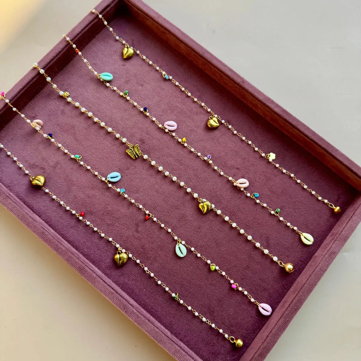 Hear & Butterfly Charm Hair Chains