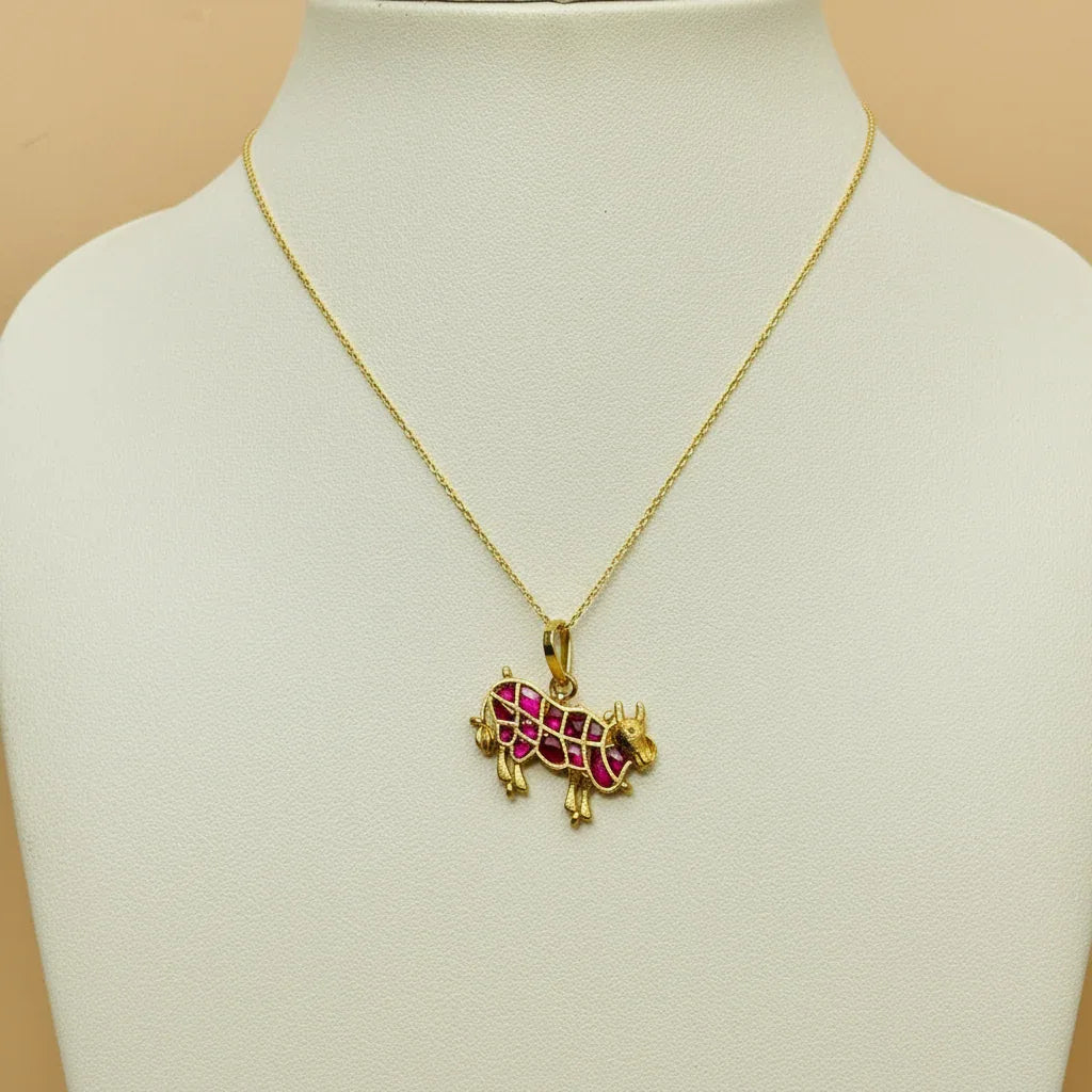 Divine Cow Pendant Necklace