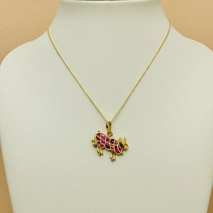 Divine Cow Pendant Necklace