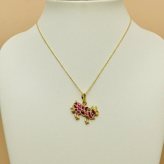 Divine Cow Pendant Necklace