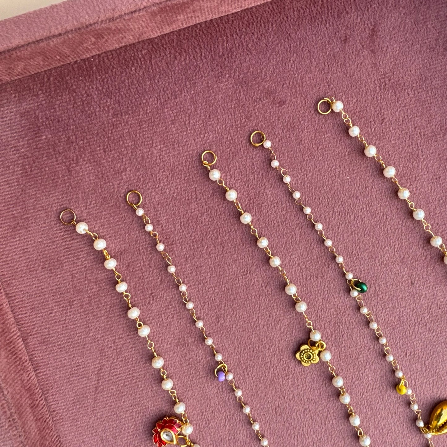 Lotus & Shell Pearl Bridal Hair Chain | Cascading Bun Accessory