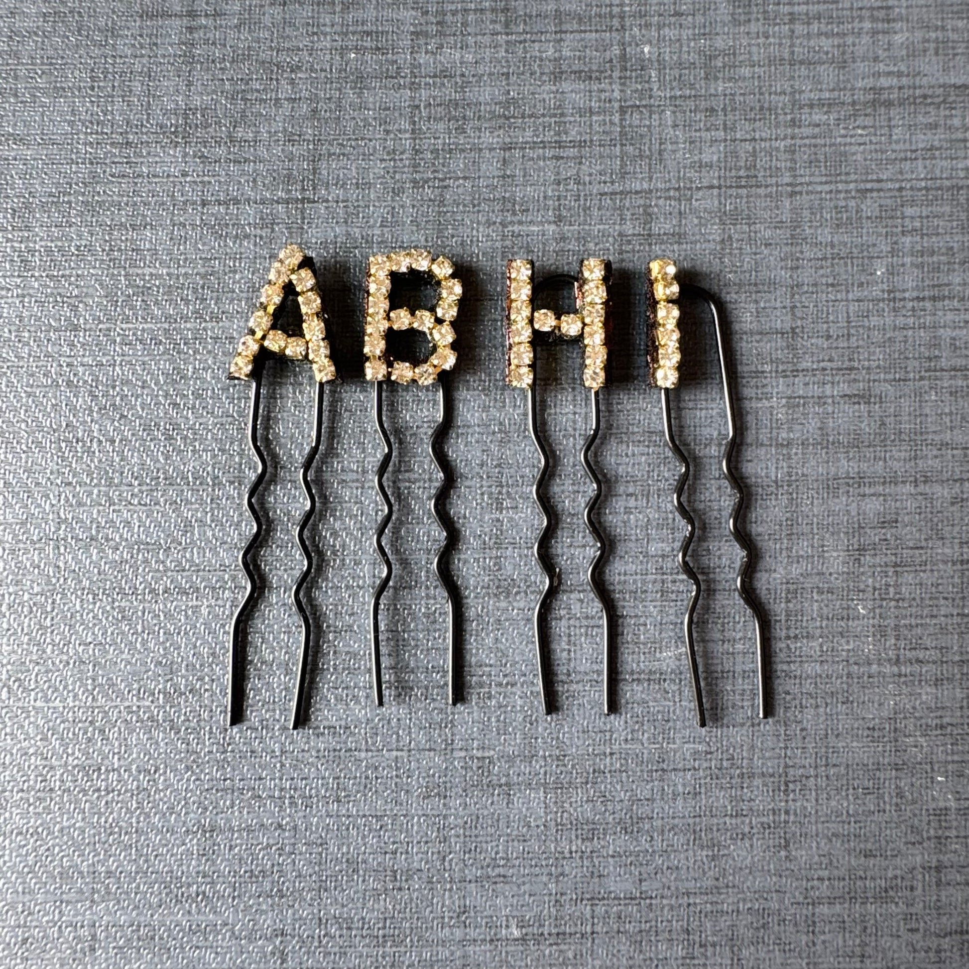 Custom Name Crystal Letter Clips (Small)