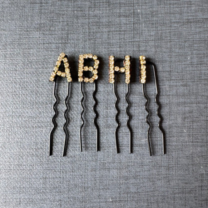 Custom Name Crystal Letter Clips (Small)