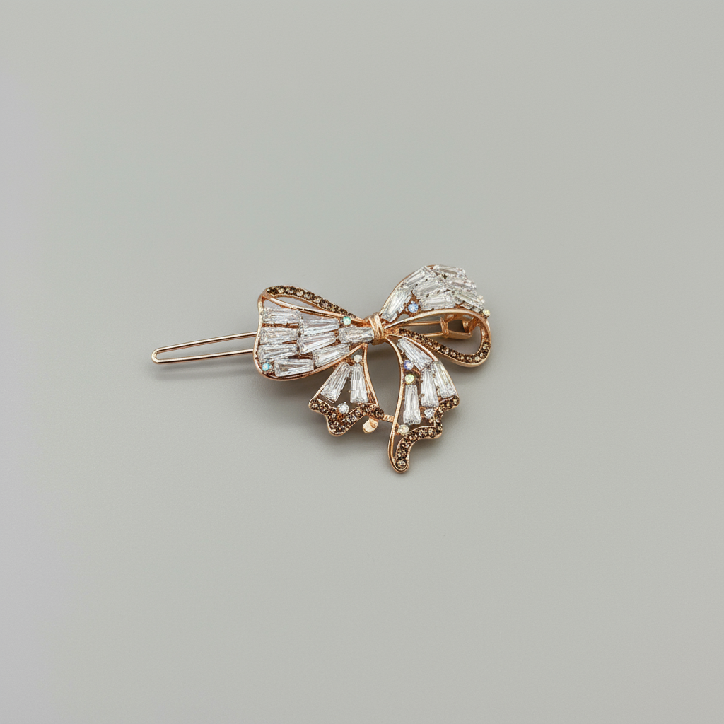 Aurora Luxe Crystal Bow Hair Clip