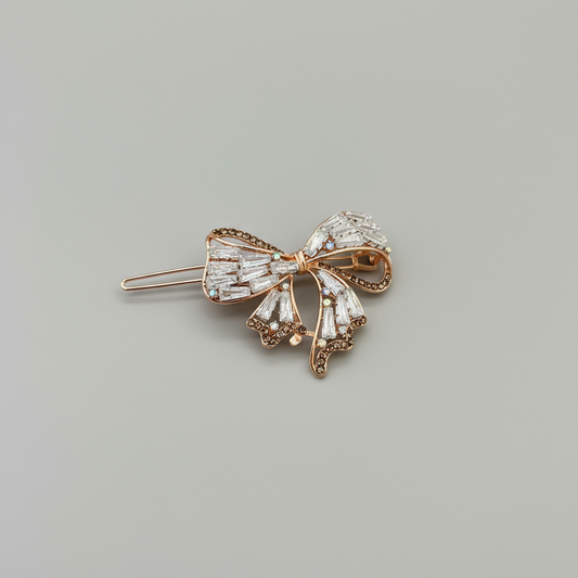 Aurora Luxe Crystal Bow Hair Clip
