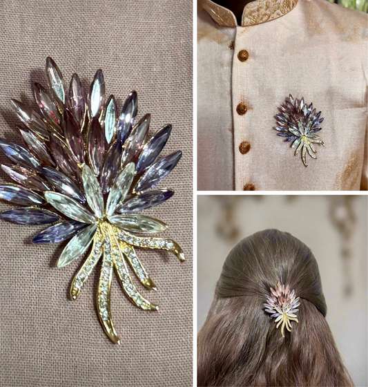 Crystal Bloom Brooch Pin