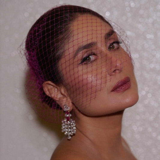 Wine Plum Birdcage Veil – Bold Retro Hair Accessory