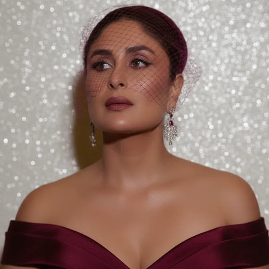 Wine Plum Birdcage Veil – Bold Retro Hair Accessory