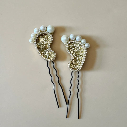 Baby Feet Hair Pin Set (Mirror Pair)