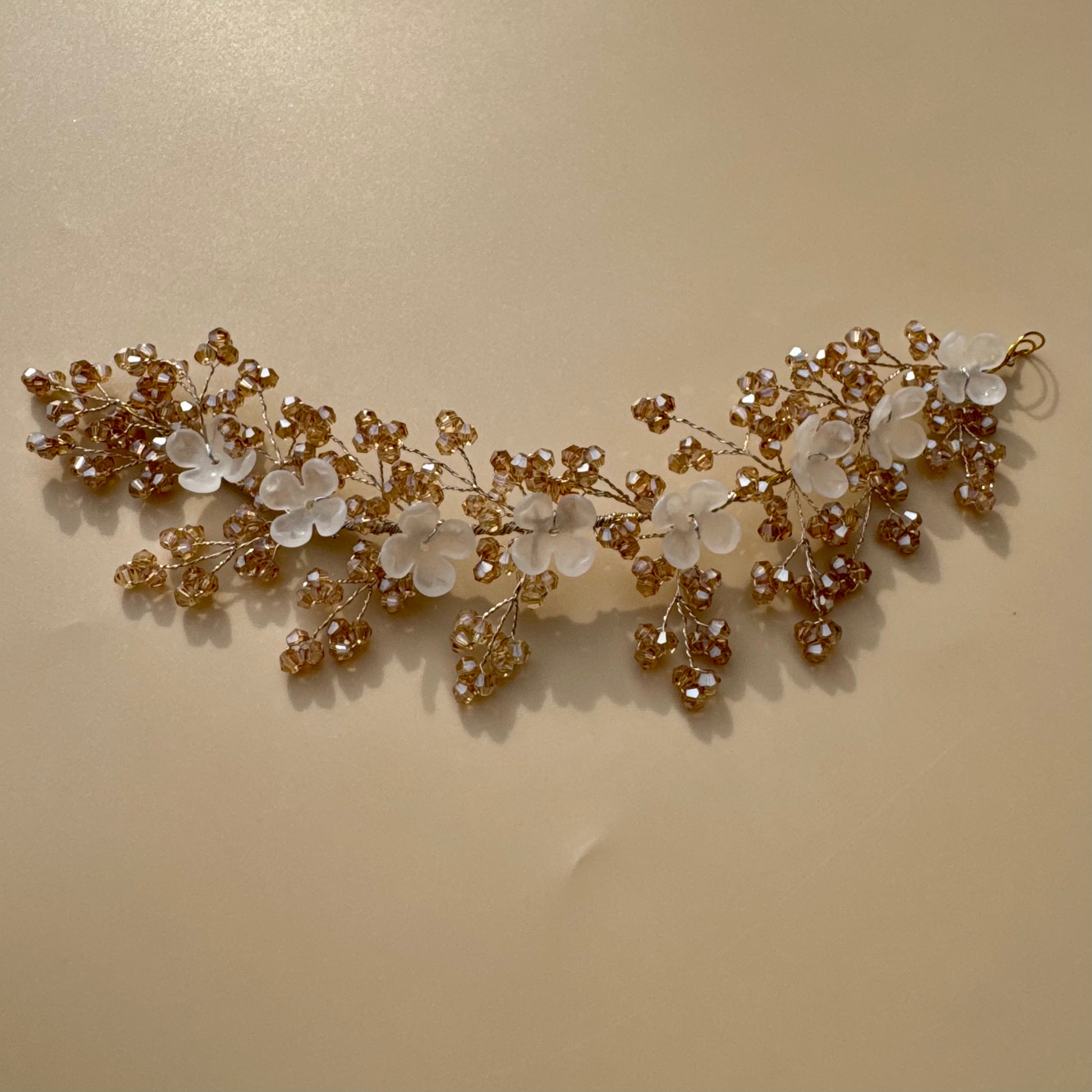 Amber Blossom Hair Vine — Bridal & Festive Hair Accessory