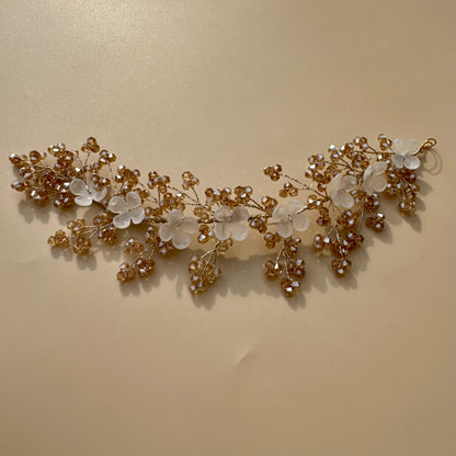 Amber Blossom Hair Vine — Bridal & Festive Hair Accessory